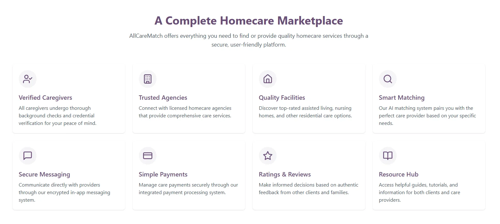 AllCareMatch Platform Preview
